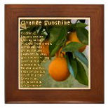Orange Sunshine Framed Tile